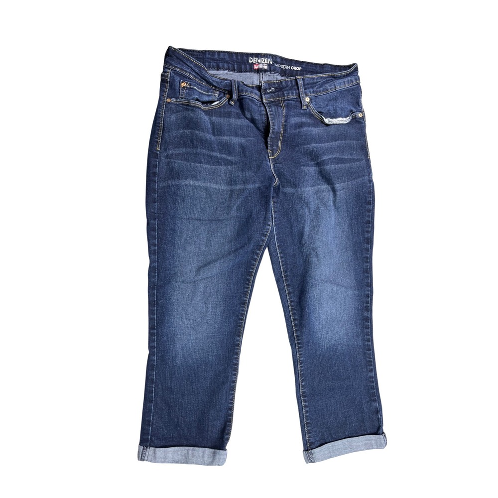 Denizen From Levi's Modern Crop Jeans Women's 30 Cuffed Stretch Denim
